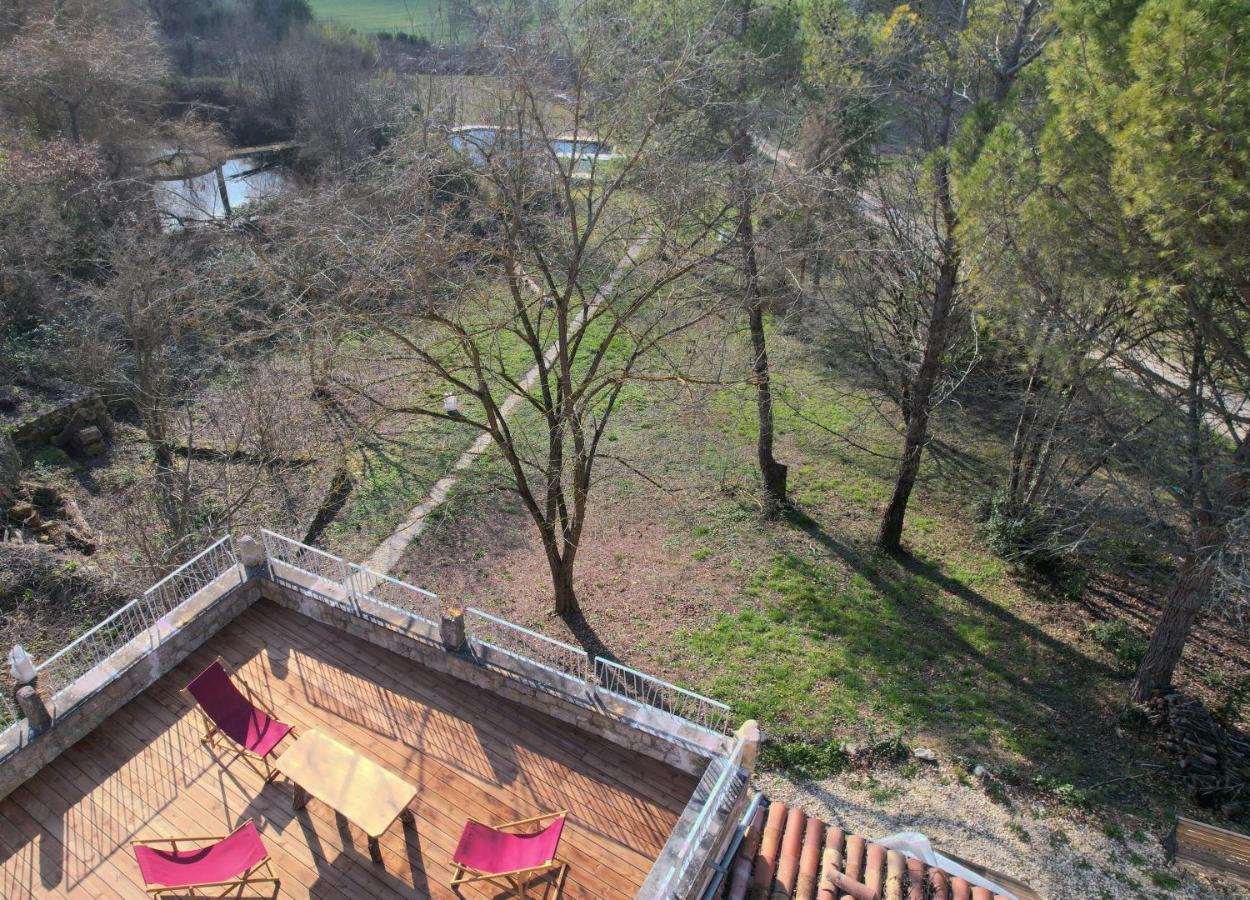 Grand Gite Les Cabanes De Fallot Pour 19 Personnes - Piscine Naturelle L'isle-Bouzon Exterior photo