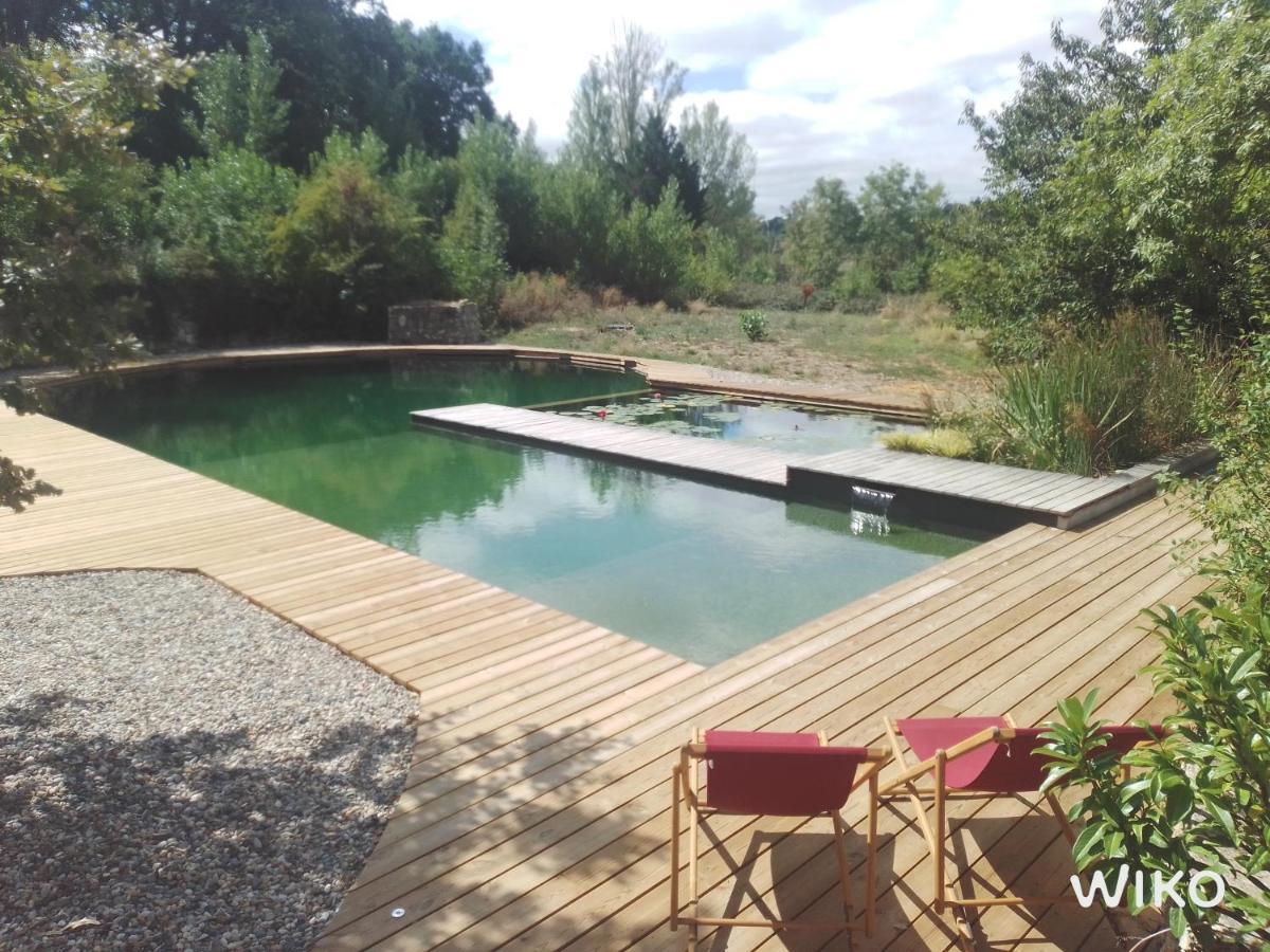 Grand Gite Les Cabanes De Fallot Pour 19 Personnes - Piscine Naturelle L'isle-Bouzon Exterior photo