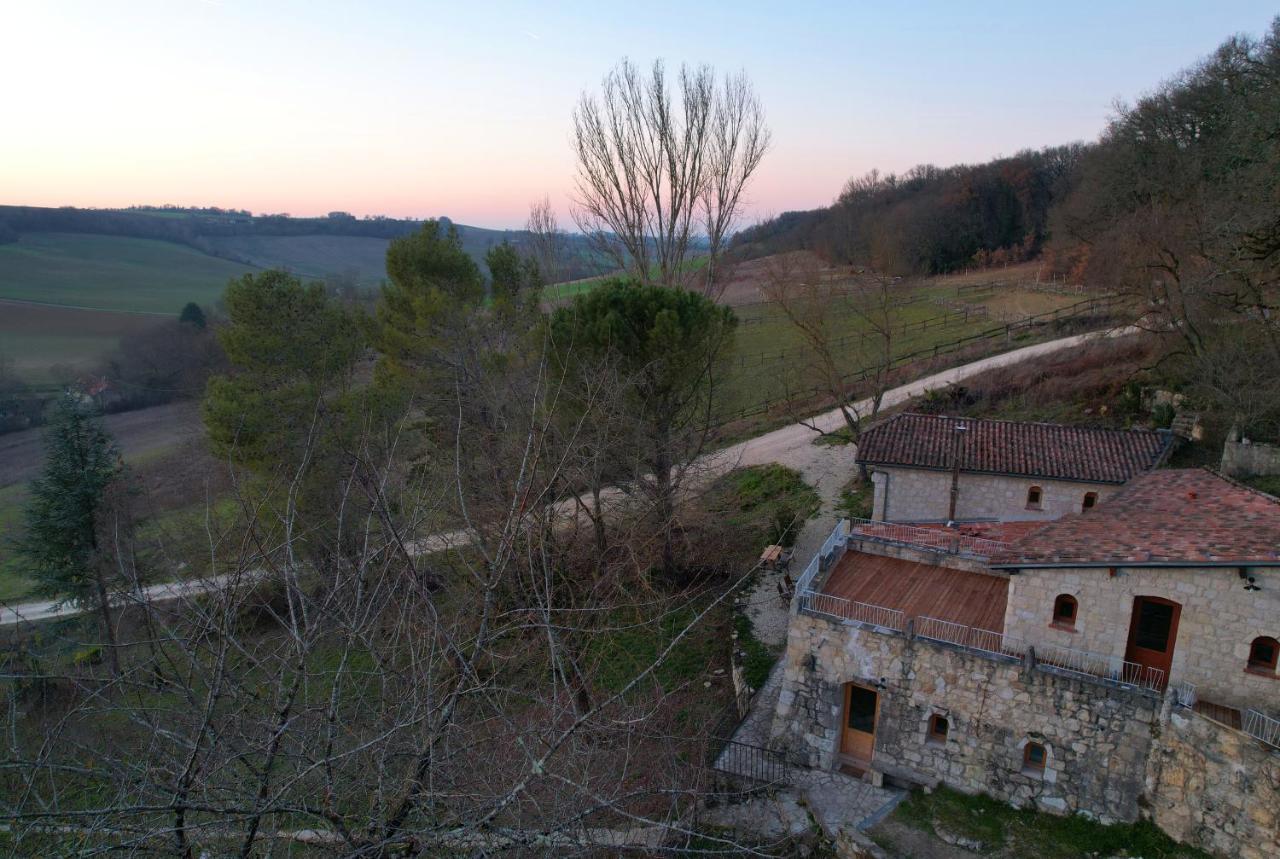Grand Gite Les Cabanes De Fallot Pour 19 Personnes - Piscine Naturelle L'isle-Bouzon Exterior photo